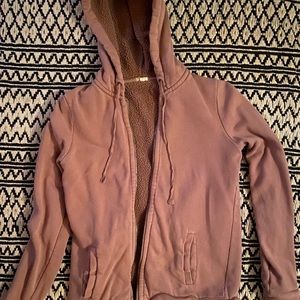 J Crew Sherpa Zip-Up Hoodie